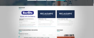Interface do site portalemprego.pt